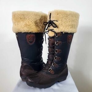 UGG Women's Dark Brown and Tan Winter Boots